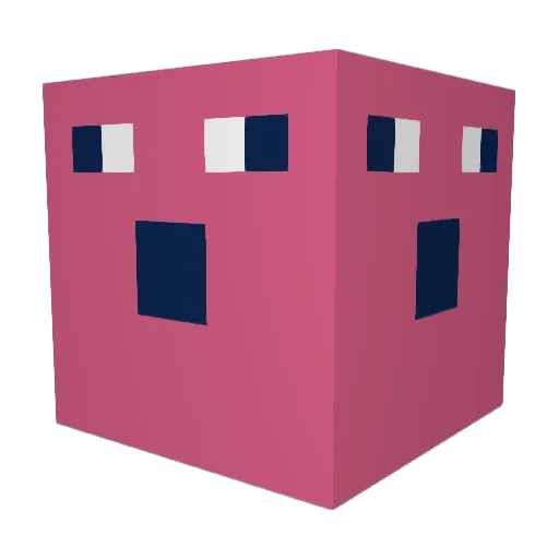 DeliciousMomBass Minecraft avatar head, 3D render