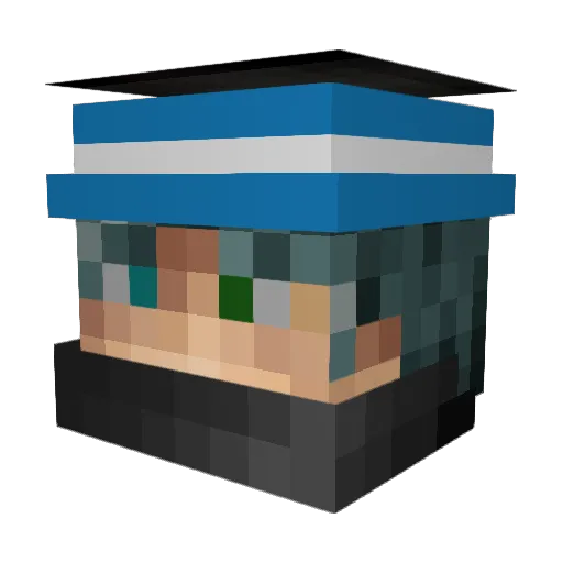 DelightHD Minecraft avatar head, 3D render