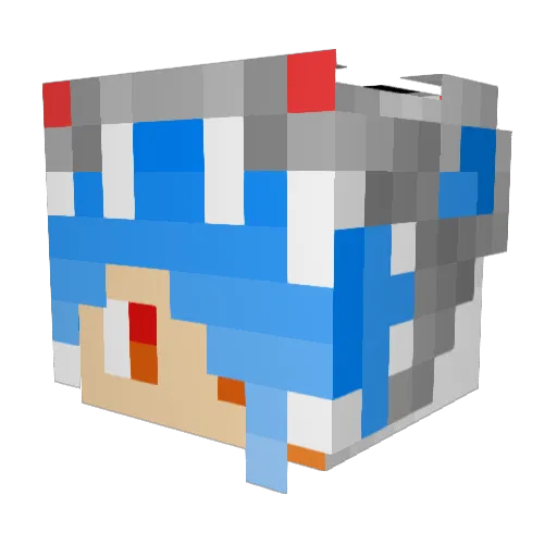 Delighted2MeetU Minecraft avatar head, 3D render