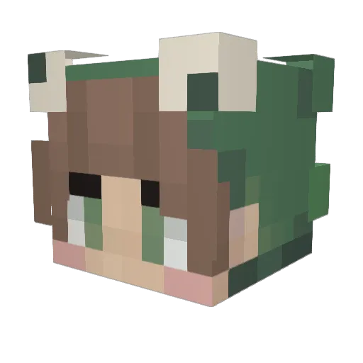 Delightmare_ Minecraft avatar head, 3D render
