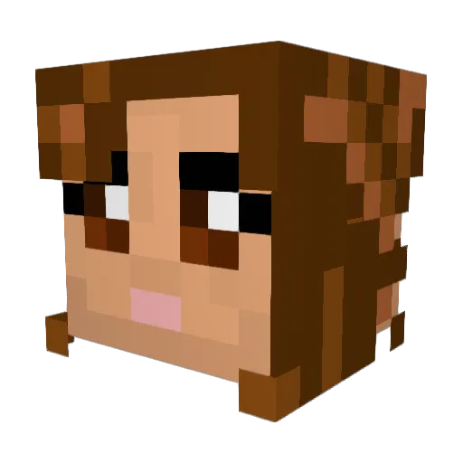 Delila789 Minecraft avatar head, 3D render