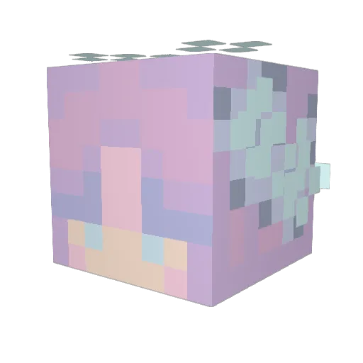 Delilah77 Minecraft avatar head, 3D render