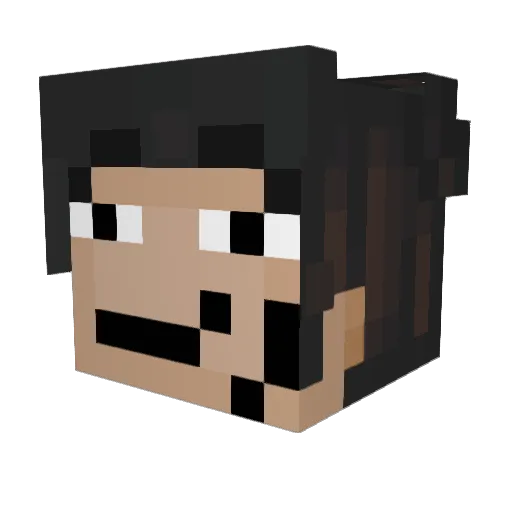 DelilahGirly Minecraft avatar head, 3D render