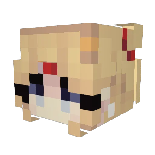 Delilahnator Minecraft avatar head, 3D render