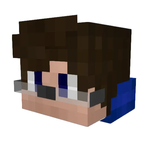 DelimanCZ Minecraft avatar head, 3D render