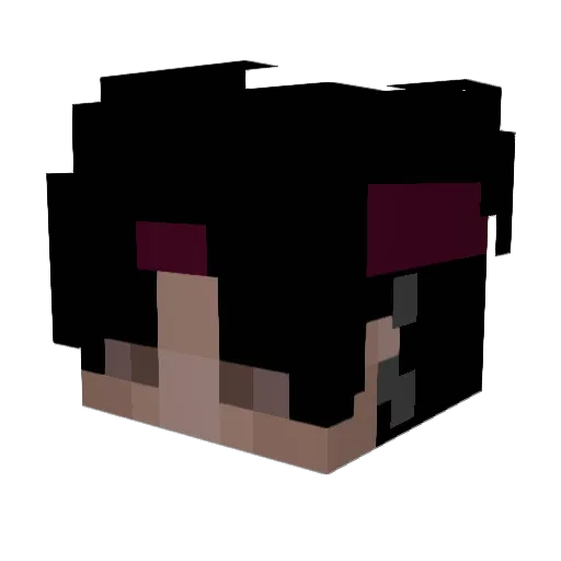Delimitate Minecraft avatar head, 3D render