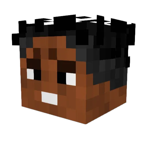 DelinSEN Minecraft avatar head, 3D render