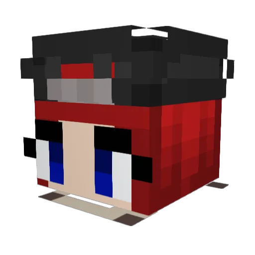 Delinaaah Minecraft avatar head, 3D render