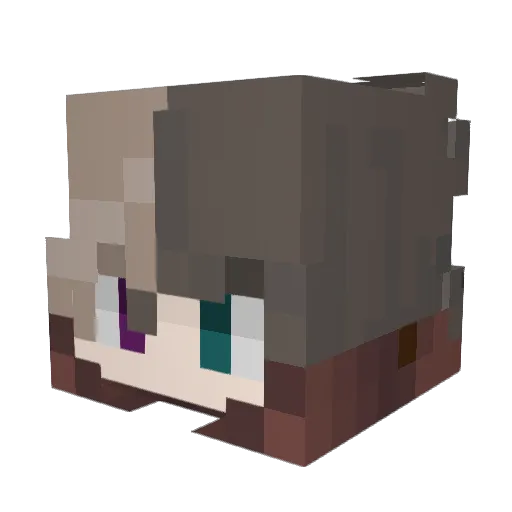 DelingerGamer Minecraft avatar head, 3D render