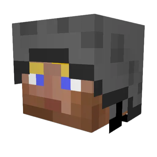 Delinks76 Minecraft avatar head, 3D render