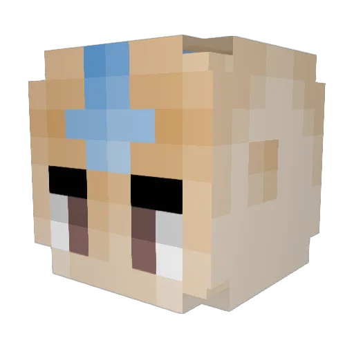 Delipaa Minecraft avatar head, 3D render