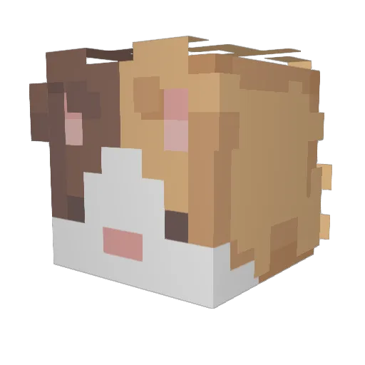 Delirini Minecraft avatar head, 3D render