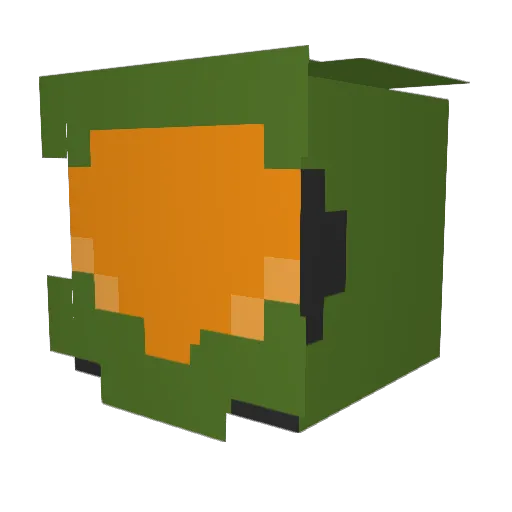 Delirious1202 Minecraft avatar head, 3D render