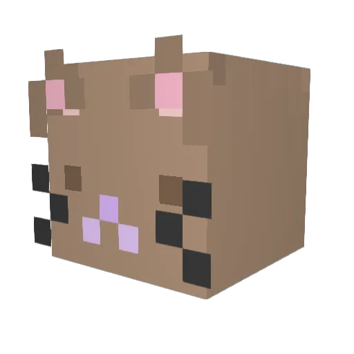 DeliriumTremenss Minecraft avatar head, 3D render