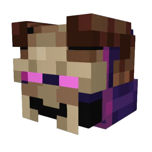 Deliriumss Minecraft avatar head, 3D render