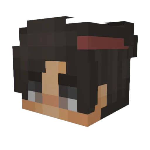 Deliry Minecraft avatar head, 3D render