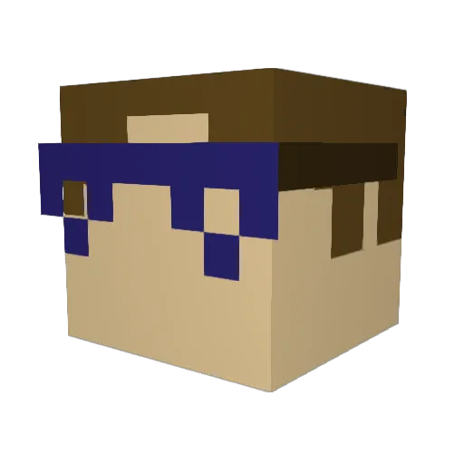 Delis2142 Minecraft avatar head, 3D render