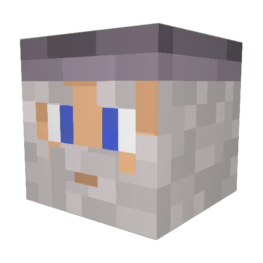 Delixis Minecraft avatar head, 3D render