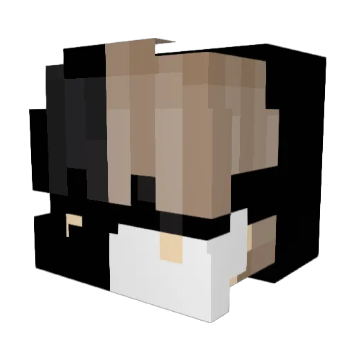 Delizee Minecraft avatar head, 3D render