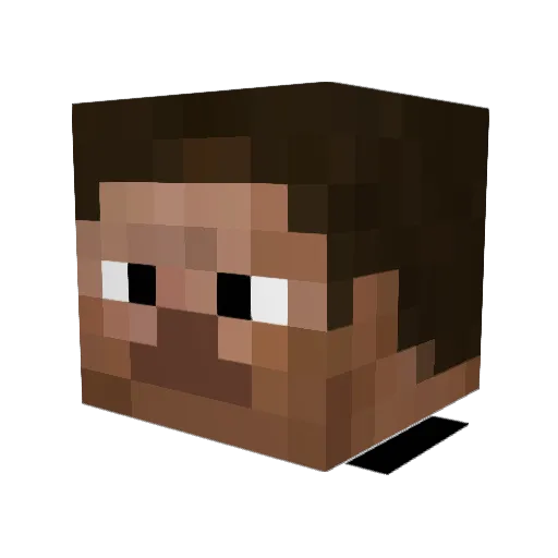 Deliziosa Minecraft avatar head, 3D render