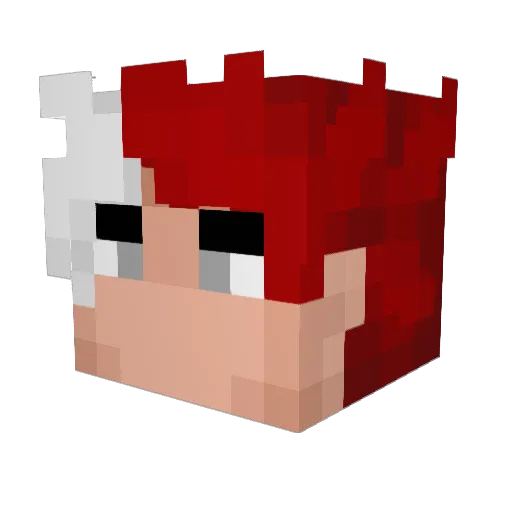 Delkartoon Minecraft avatar head, 3D render