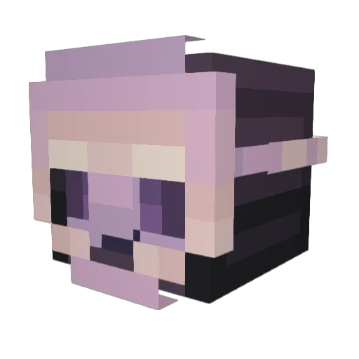 Delkori Minecraft avatar head, 3D render