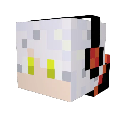 Delkrox Minecraft avatar head, 3D render