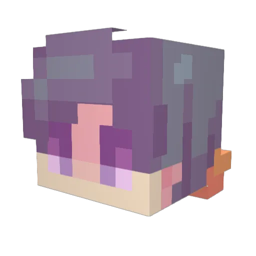 Delkyra Minecraft avatar head, 3D render