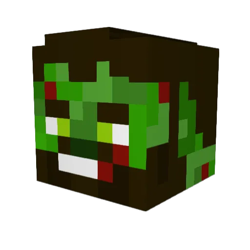 DellFeco Minecraft avatar head, 3D render