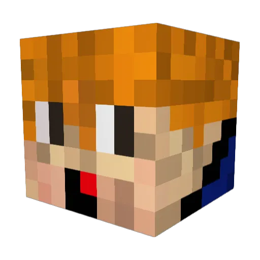DellZockt Minecraft avatar head, 3D render