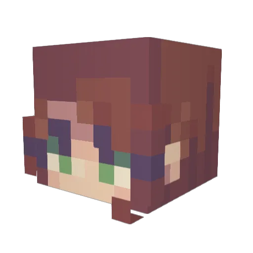 DellaRobbia Minecraft avatar head, 3D render