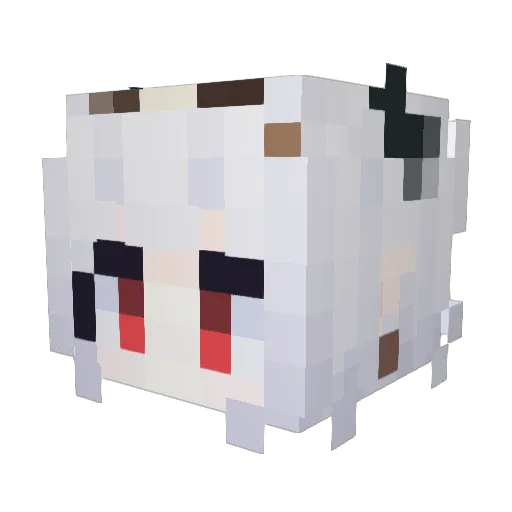 Della___ Minecraft avatar head, 3D render