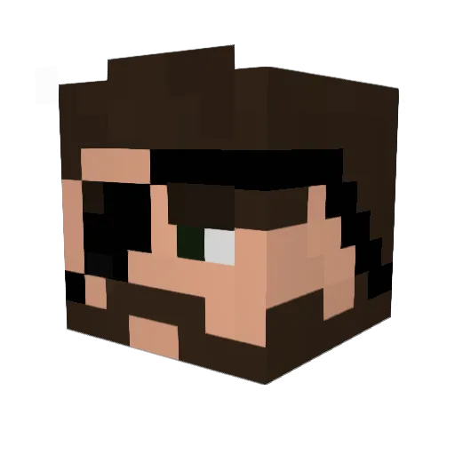 Dellac Minecraft avatar head, 3D render