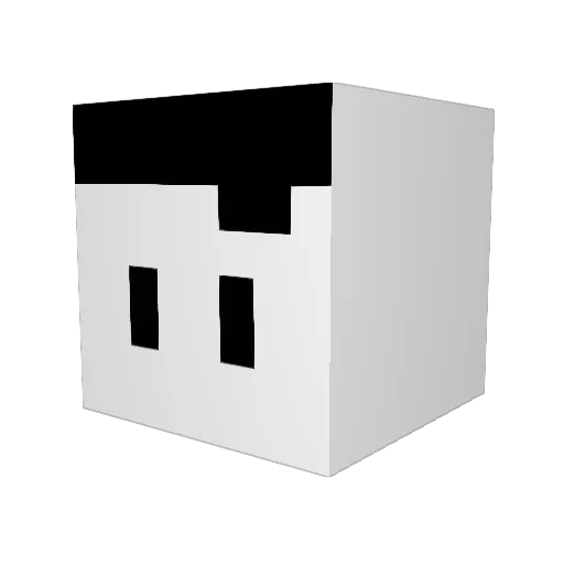 Dellant Minecraft avatar head, 3D render