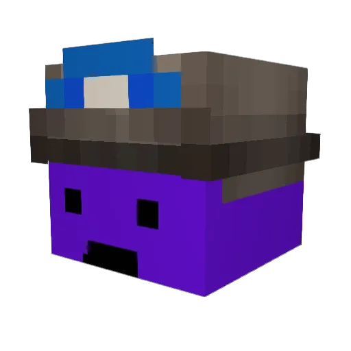 Delle29 Minecraft avatar head, 3D render