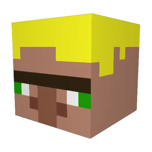 Dellefar123 Minecraft avatar head, 3D render