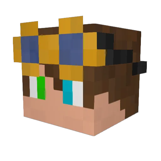 Minecraft-Avatar von DelleyM: Kopf als 3D-Render