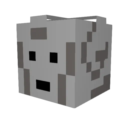 Dellez Minecraft avatar head, 3D render