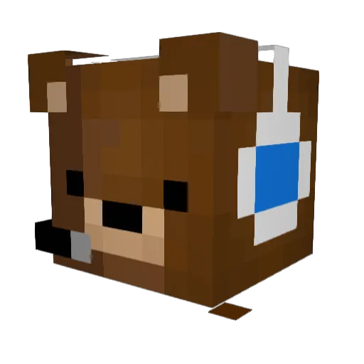 Dellorta Minecraft avatar head, 3D render