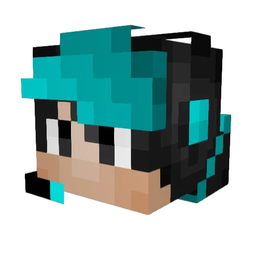 Delltinha Minecraft avatar head, 3D render