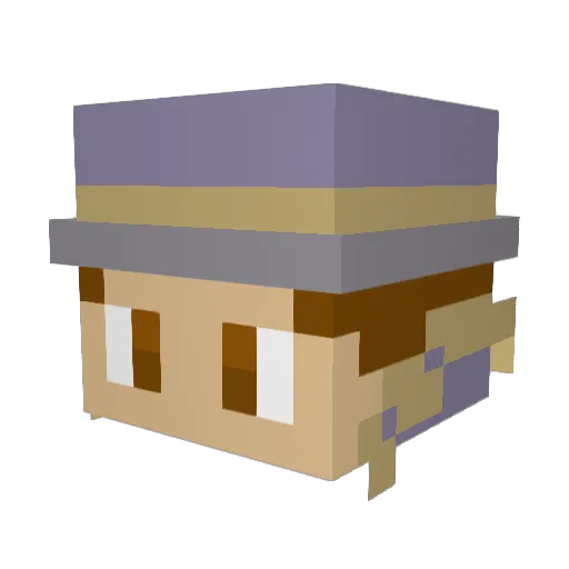 Delltrux Minecraft avatar head, 3D render