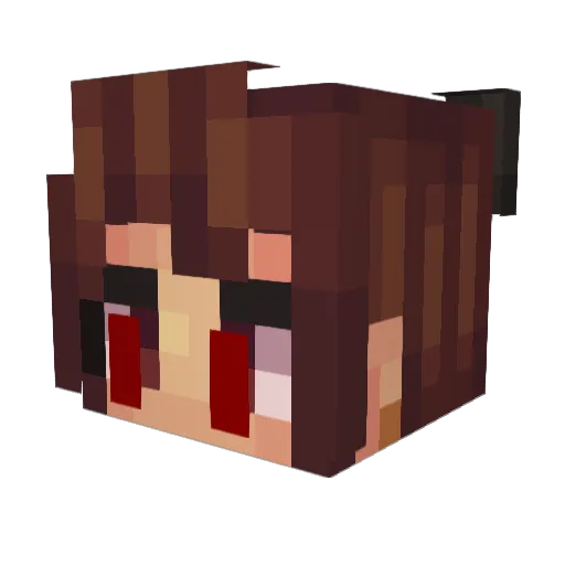 DellyDor Minecraft avatar head, 3D render