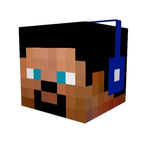 DellyDub Minecraft avatar head, 3D render