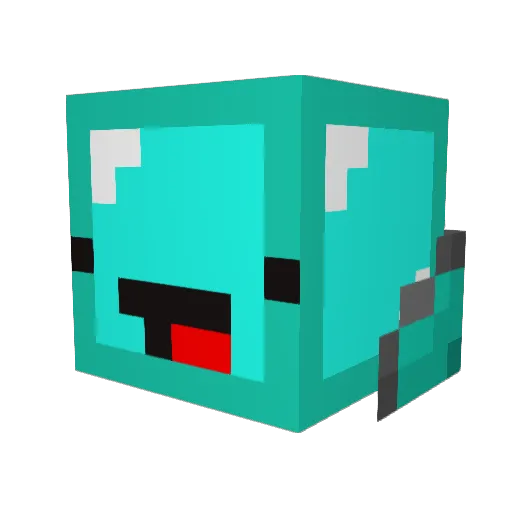 Dellykins Minecraft avatar head, 3D render