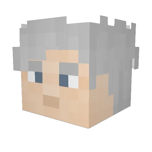 Delmson Minecraft avatar head, 3D render