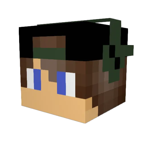 Delnaga Minecraft avatar head, 3D render