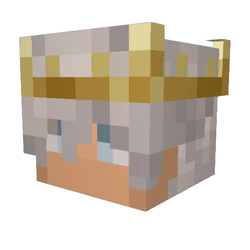Delore Minecraft avatar head, 3D render