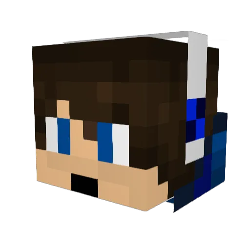 Delotrix Minecraft avatar head, 3D render