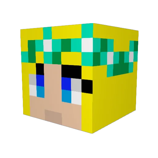 Delph003 Minecraft avatar head, 3D render