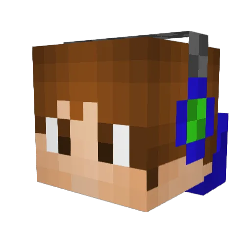 Delph117 Minecraft avatar head, 3D render